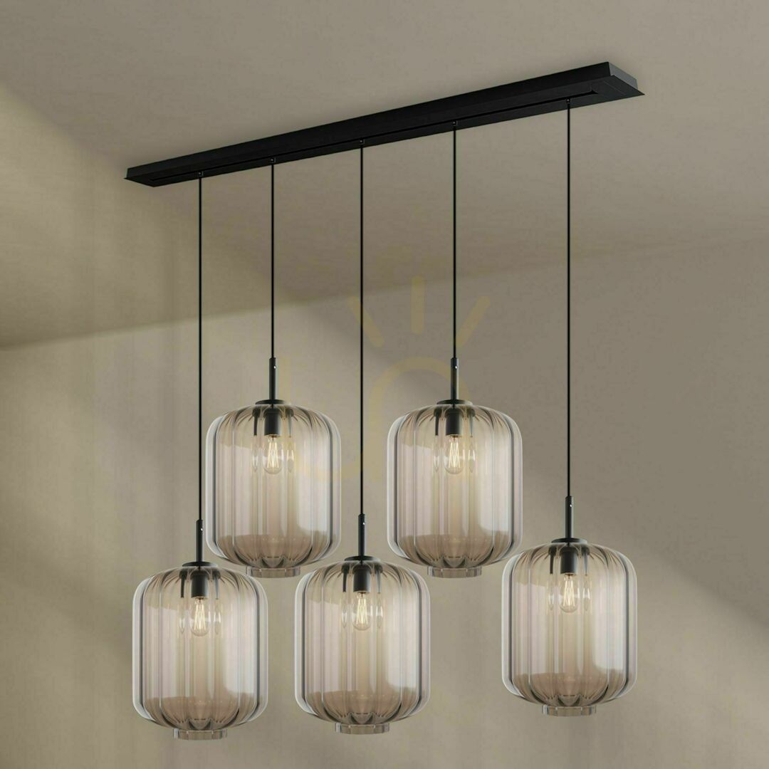 Wyświetl Żyrandol s.luce Velo 5-punktowy biały szklany nowoczesny Ø25 cm Żyrandol s.luce Velo 5-punktowy biały szklany nowoczesny Ø25 cm