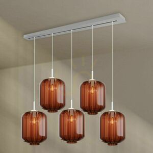 Lampa wisząca s.luce Velo 5-punktowa, szkło przezroczyste/czarna, Ø 25 cm, 191071 small 5