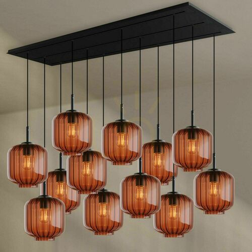 Sprawdź Żyrandol s.luce Velo 12-ramienny brązowy szkło metal Ø20 cm