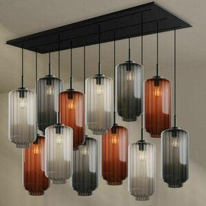 Żyrandol s.luce Velo 12-ramienny brązowy szklano-metalowy Ø18 cm small 4