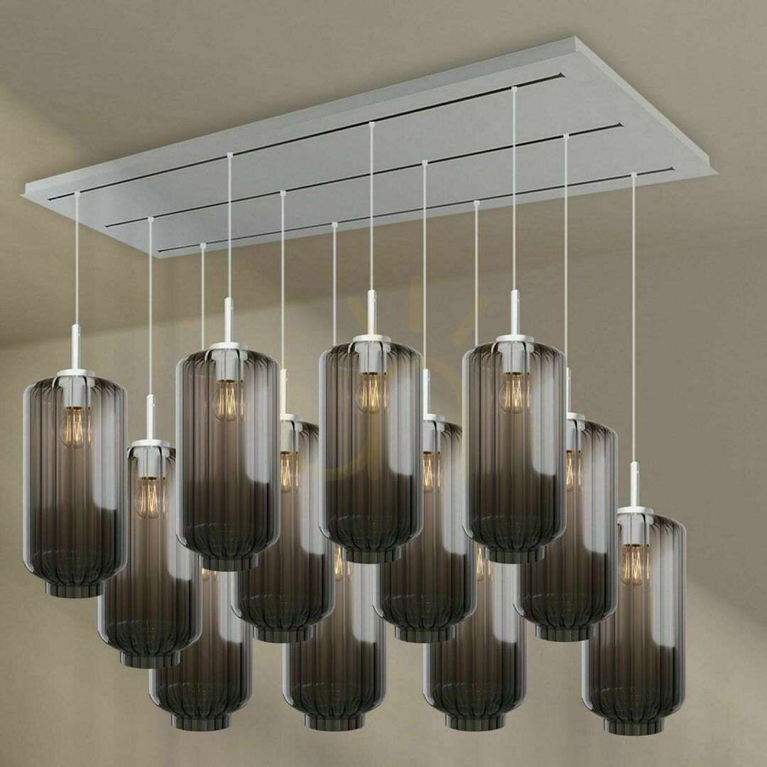 Obejrzyj Żyrandol s.luce Velo 12-ramienny brązowy szkło metal Ø18 cm Żyrandol s.luce Velo 12-ramienny brązowy szkło metal Ø18 cm