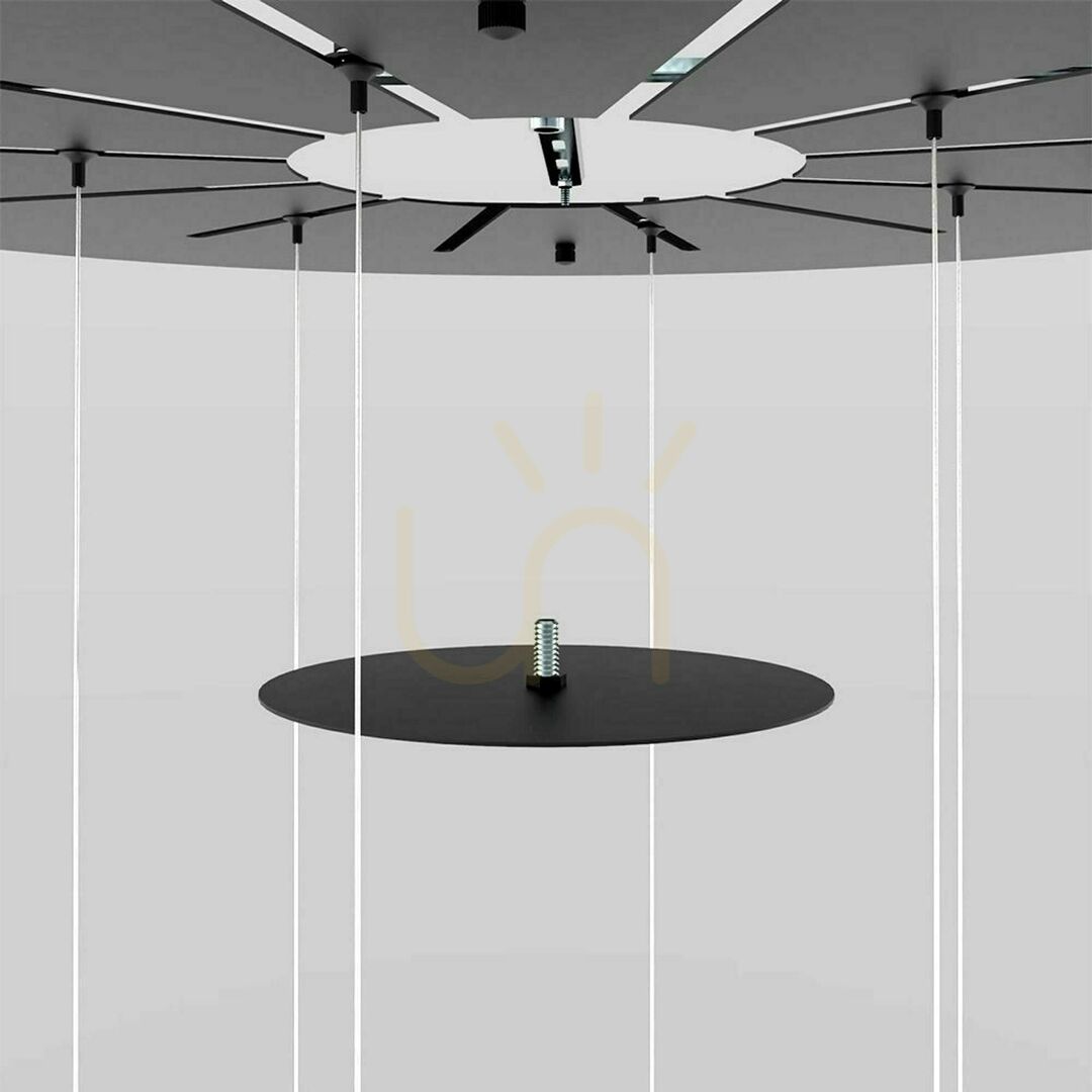Sprawdź Żyrandol s.luce Santa Air LED czarny 5-punktowy do jadalni 60 cm Żyrandol s.luce Santa Air LED czarny 5-punktowy do jadalni 60 cm