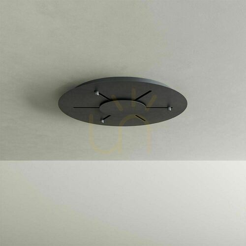 Sprawdź Lampa wisząca s.luce Santa Air LED czarna 5-punktowa podsufitka Ø 60 cm 2700 K