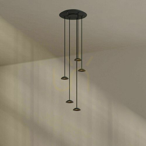 Sprawdź Żyrandol s.luce Santa Air LED 5-punktowy biały minimalistyczny do jadalni