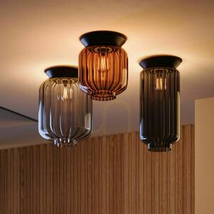 Plafon s.luce Velo czarny szklany E27 20 cm nowoczesny 0 Plafon s.luce Velo czarny szklany E27 20 cm nowoczesny small 0