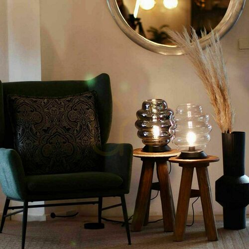 Sprawdź Lampa stołowa s.luce Echos szklana brązowa E27 31 cm