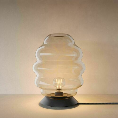 Sprawdź Lampa stołowa s.luce Echos szklana transparentna E27 z włącznikiem