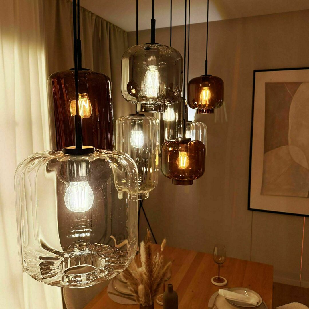 Wyświetl Żyrandol s.luce Velo 12-ramienny transparentne szkło nowoczesny Ø 18/20/25 cm Żyrandol s.luce Velo 12-ramienny transparentne szkło nowoczesny Ø 18/20/25 cm