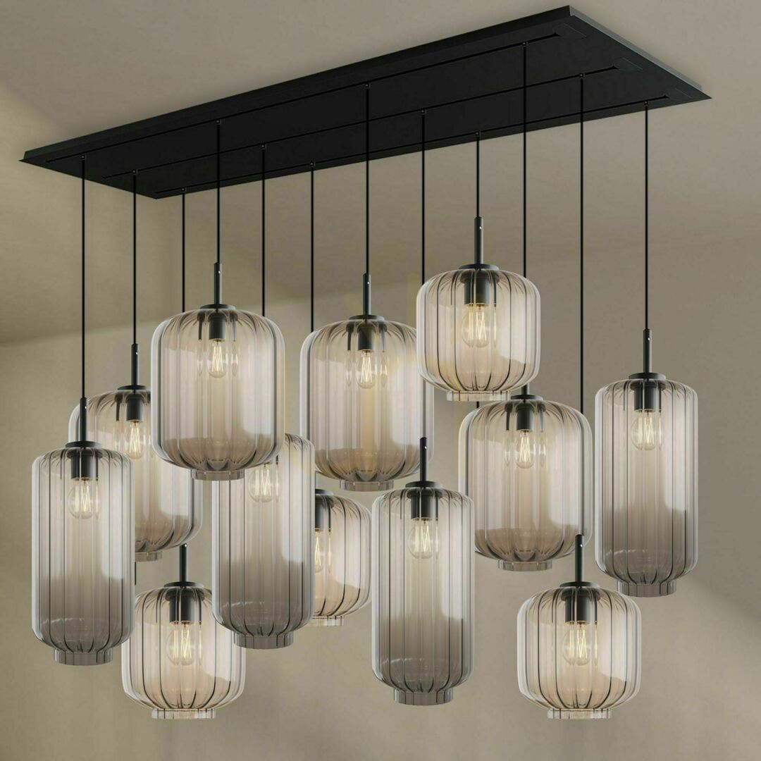 Pokaż Żyrandol s.luce Velo 12-ramienny transparentne szkło nowoczesny Ø 18/20/25 cm Żyrandol s.luce Velo 12-ramienny transparentne szkło nowoczesny Ø 18/20/25 cm