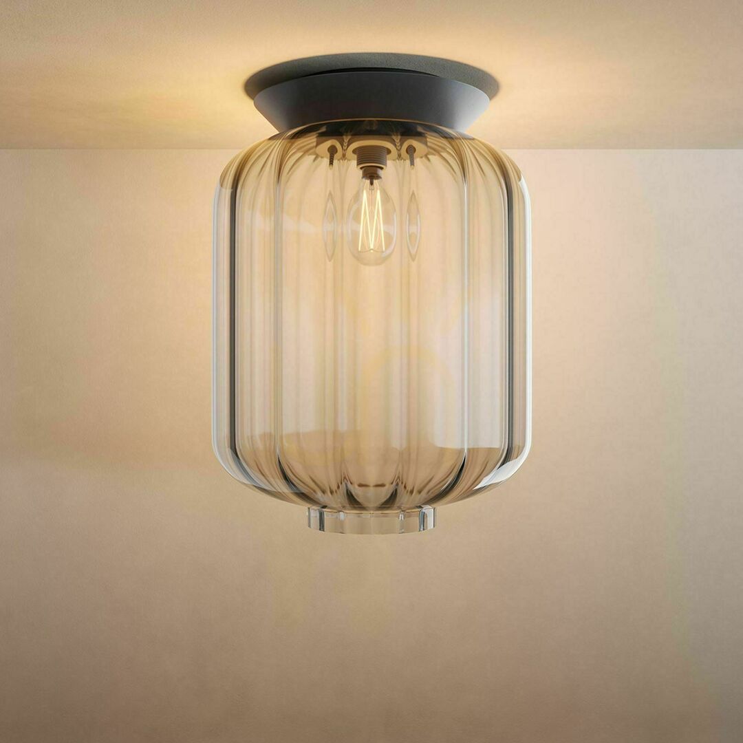 Obejrzyj Plafon s.luce Velo brązowy szklany E27 25 cm nowoczesny Plafon s.luce Velo brązowy szklany E27 25 cm nowoczesny