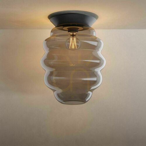 Sprawdź Plafon s.luce Echos czarny szklany E27 25 cm