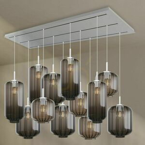 Żyrandol s.luce Velo 12-ramienny czarny szklany nowoczesny 200 cm small 8