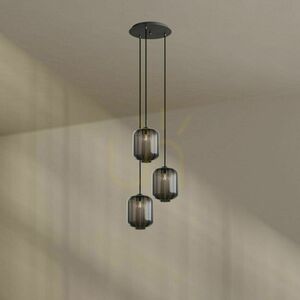 Żyrandol s.luce Velo 3-ramienny brązowy szkło metal E27 25 cm 3 Żyrandol s.luce Velo 3-ramienny brązowy szkło metal E27 25 cm small 3