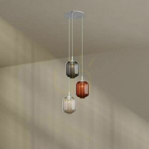 Żyrandol s.luce Velo 3-ramienny brązowy szkło metal E27 25 cm 9 Żyrandol s.luce Velo 3-ramienny brązowy szkło metal E27 25 cm small 9