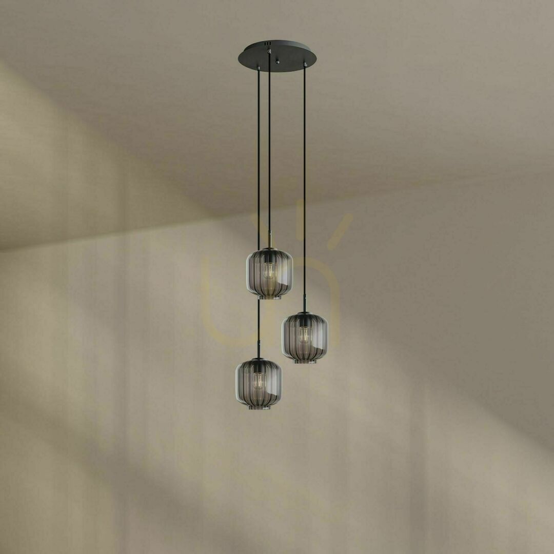 Obejrzyj Żyrandol s.luce Velo 3-punktowy biały szklany nowoczesny Ø40 cm Żyrandol s.luce Velo 3-punktowy biały szklany nowoczesny Ø40 cm