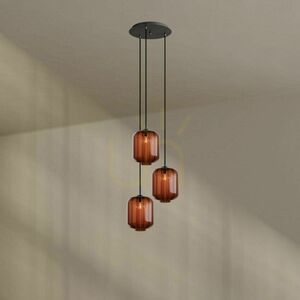 Żyrandol s.luce Velo 3-punktowy brązowy szklany minimalistyczny 25 cm 1 Żyrandol s.luce Velo 3-punktowy brązowy szklany minimalistyczny 25 cm small 1
