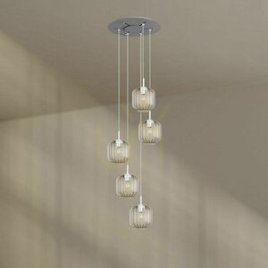 Żyrandol s.luce Velo 5 czarny 20 cm szklany nowoczesny small 10