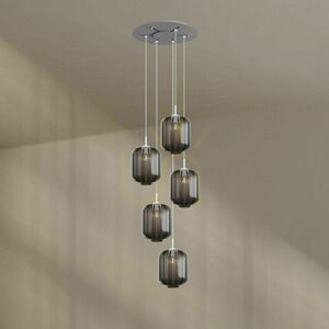 Żyrandol s.luce Velo 5-punktowy czarny szklany nowoczesny Ø25 cm 13 Żyrandol s.luce Velo 5-punktowy czarny szklany nowoczesny Ø25 cm small 13