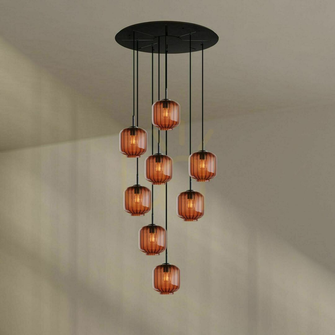 Zobacz Żyrandol s.luce Velo 8-ramienny szklany transparentny Ø 80 cm Żyrandol s.luce Velo 8-ramienny szklany transparentny Ø 80 cm