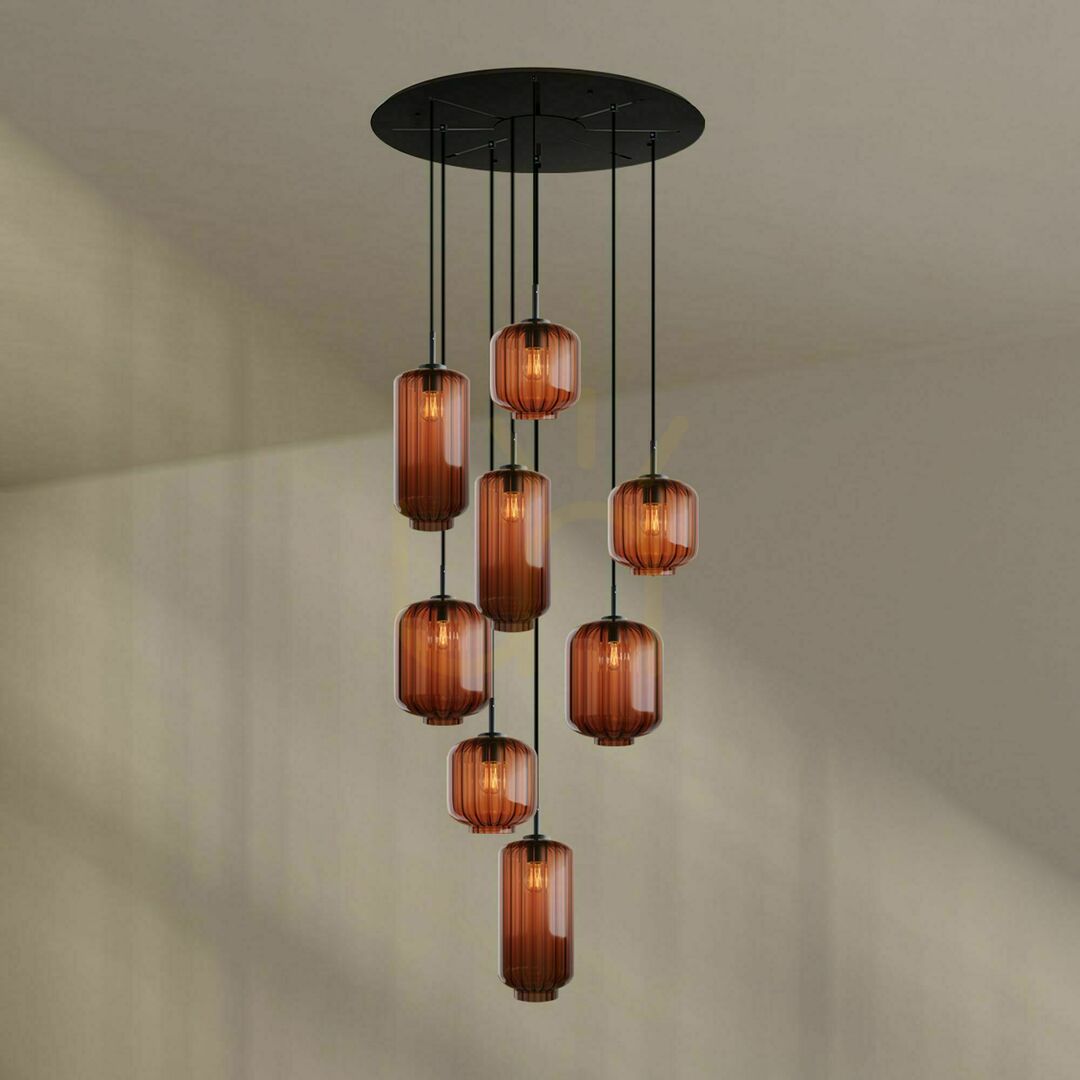 Zobacz Żyrandol s.luce Velo 8-ramienny szklany transparentny 25 cm Żyrandol s.luce Velo 8-ramienny szklany transparentny 25 cm