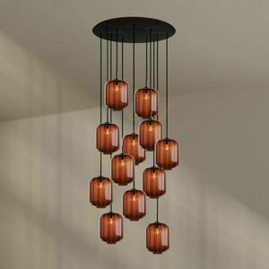 Żyrandol s.luce Velo Galeria 12-ramienny brązowy szkło metal Ø80 cm small 2