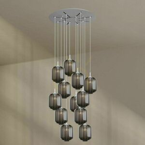 Żyrandol s.luce Velo Galeria 12-ramienny brązowy szkło metal Ø80 cm small 9