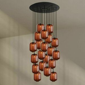 Żyrandol s.luce Velo 20-ramienny brązowy szklano-metalowy 25 cm small 1