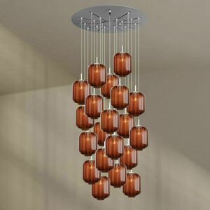 Żyrandol s.luce Velo 20-ramienny brązowy szklano-metalowy 25 cm small 8