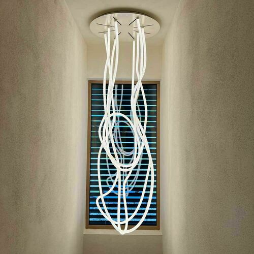 Sprawdź Lampa wisząca s.luce Arion LED czarna 4-punktowa nowoczesna