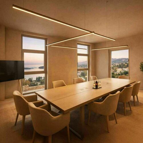 Sprawdź Lampa wisząca LED s.luce Oris czarna 2700K salon nowoczesna, liniowa