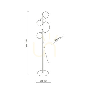 Lampa podłogowa TK-Lighting NEBIA 16237, brązowa, 6×G9 small 8