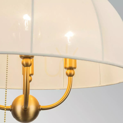 Sprawdź Lampa wisząca Crosby - 4 źródła światła - Szczotkowane złoto Elstead