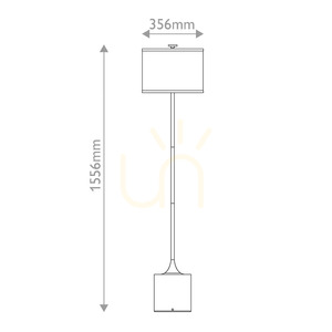 Lampa podłogowa Issa - 1 źródło światła - Szczotkowane złoto Elstead small 2