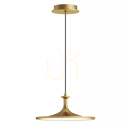 Sprawdź Średnia lampa wisząca LED Issa - Szczotkowane złoto Elstead