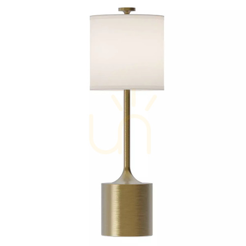 Sprawdź Lampa stołowa Issa - 1 źródło światła - Szczotkowane złoto Elstead