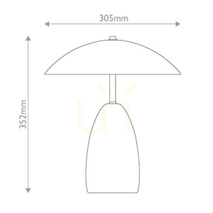 Średnia lampa stołowa LED Poppy - Ciemnozielony Elstead small 5