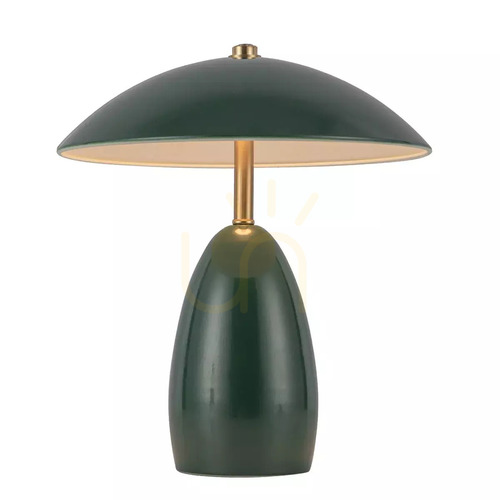 Sprawdź Bezprzewodowa lampa stołowa LED Poppy - Ciemnozielony Elstead