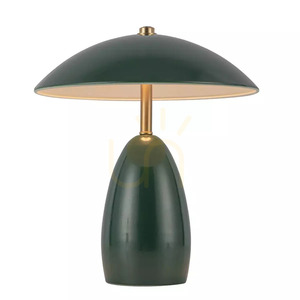 Bezprzewodowa lampa stołowa LED Poppy - Ciemnozielony Elstead small 0