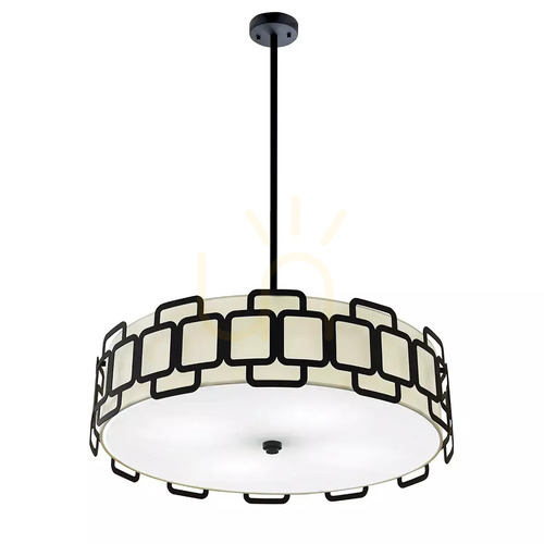 Sprawdź Lampa wisząca Sabina - 4 źródła światła - Czarny Elstead