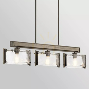 Lampa wyspowa Aberdeen - 3 źródła światła - Postarzane szare drewno, postarzany brąz Elstead 1 Lampa wyspowa Aberdeen - 3 źródła światła - Postarzane szare drewno, postarzany brąz Elstead small 1