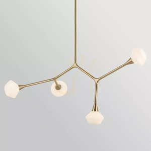 Lampa wyspowa Cassius - 4 źródła światła - Szampański brąz Elstead small 3