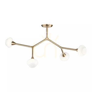 Lampa wyspowa Cassius - 4 źródła światła - Szampański brąz Elstead small 7