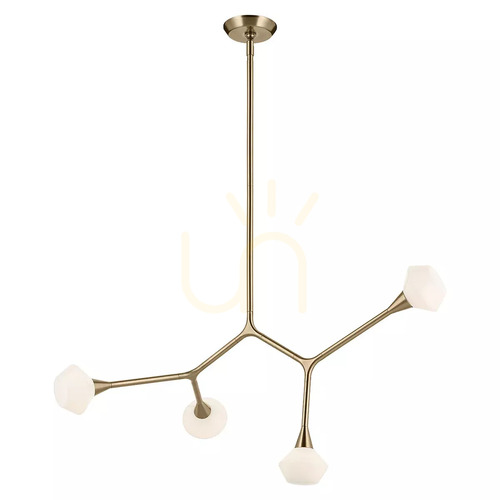Sprawdź Lampa wyspowa Cassius - 4 źródła światła - Szampański brąz Elstead