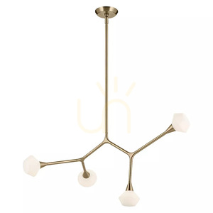 Lampa wyspowa Cassius - 4 źródła światła - Szampański brąz Elstead small 0