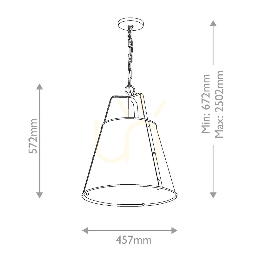 Obejrzyj Duża lampa wisząca Etcher - 2 źródła światła - Czarny, mosiądz Elstead Duża lampa wisząca Etcher - 2 źródła światła - Czarny, mosiądz Elstead
