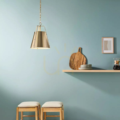 Sprawdź Duża lampa wisząca Etcher - 2 źródła światła - Szampański brąz Elstead