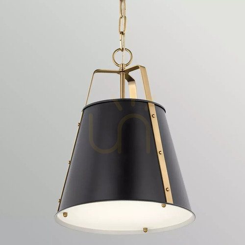Sprawdź Średnia lampa wisząca Etcher - 1 źródło światła - Czarny, szampański brąz Elstead