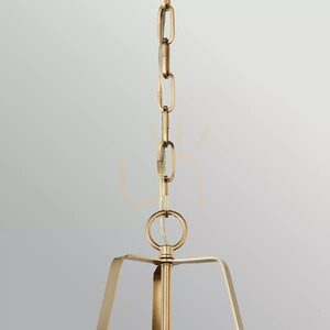 Średnia lampa wisząca Etcher - 1 źródło światła - Szampański brąz Elstead small 5