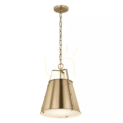 Sprawdź Średnia lampa wisząca Etcher - 1 źródło światła - Szampański brąz Elstead