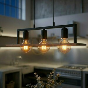 Czarna Lampa Wisząca Bergen 3x E27 small 3